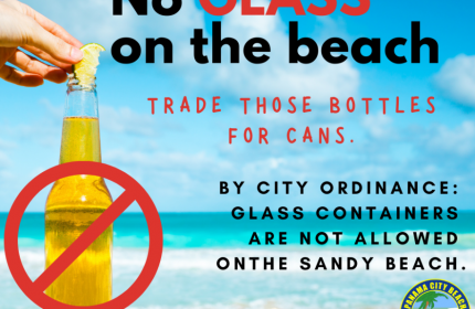 No Glass on the Sandy Beach